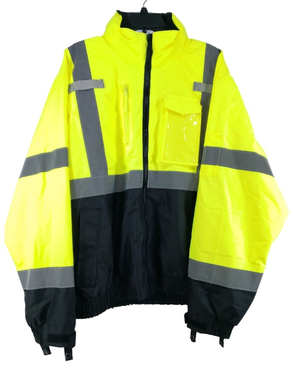 Radians Mens Size Large Radwear High Visibility Safety Jacket Hooded Weatherproo
